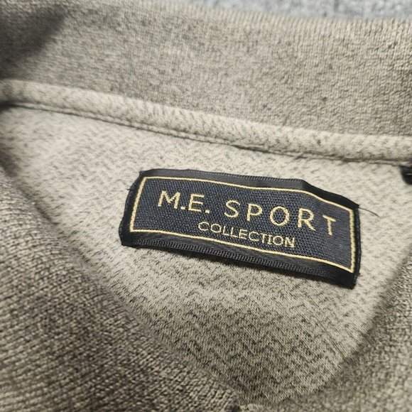 M.E. Sport Polo Shirt Mens Large Green Pullover long Sleeve Cotton Blend - Picture 9 of 16